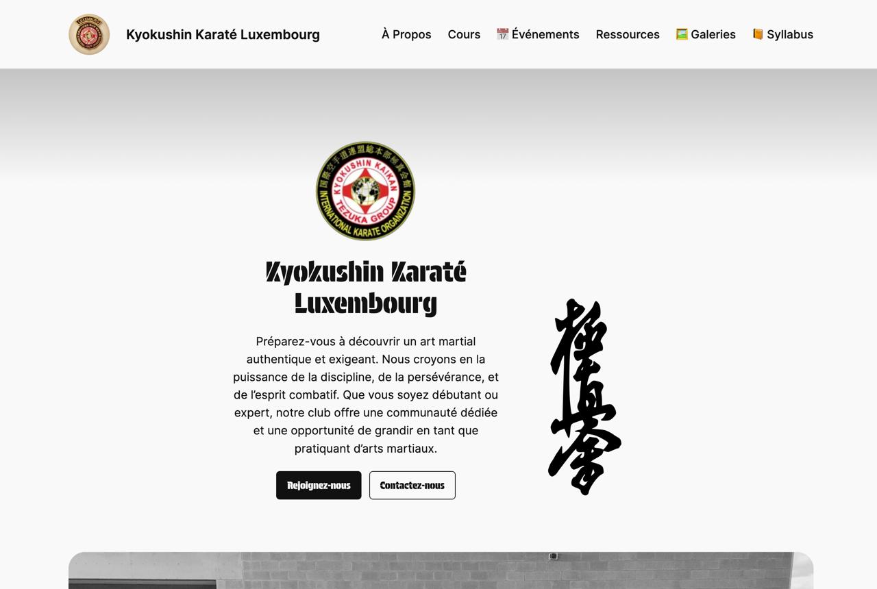 Screenshot of kyokushin.lu
