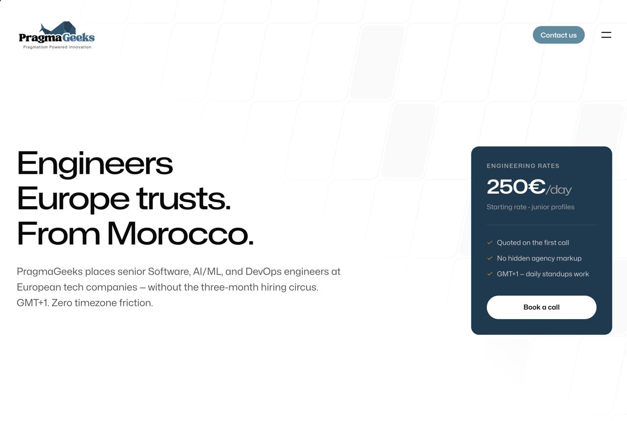Screenshot of pragmageeks.com
